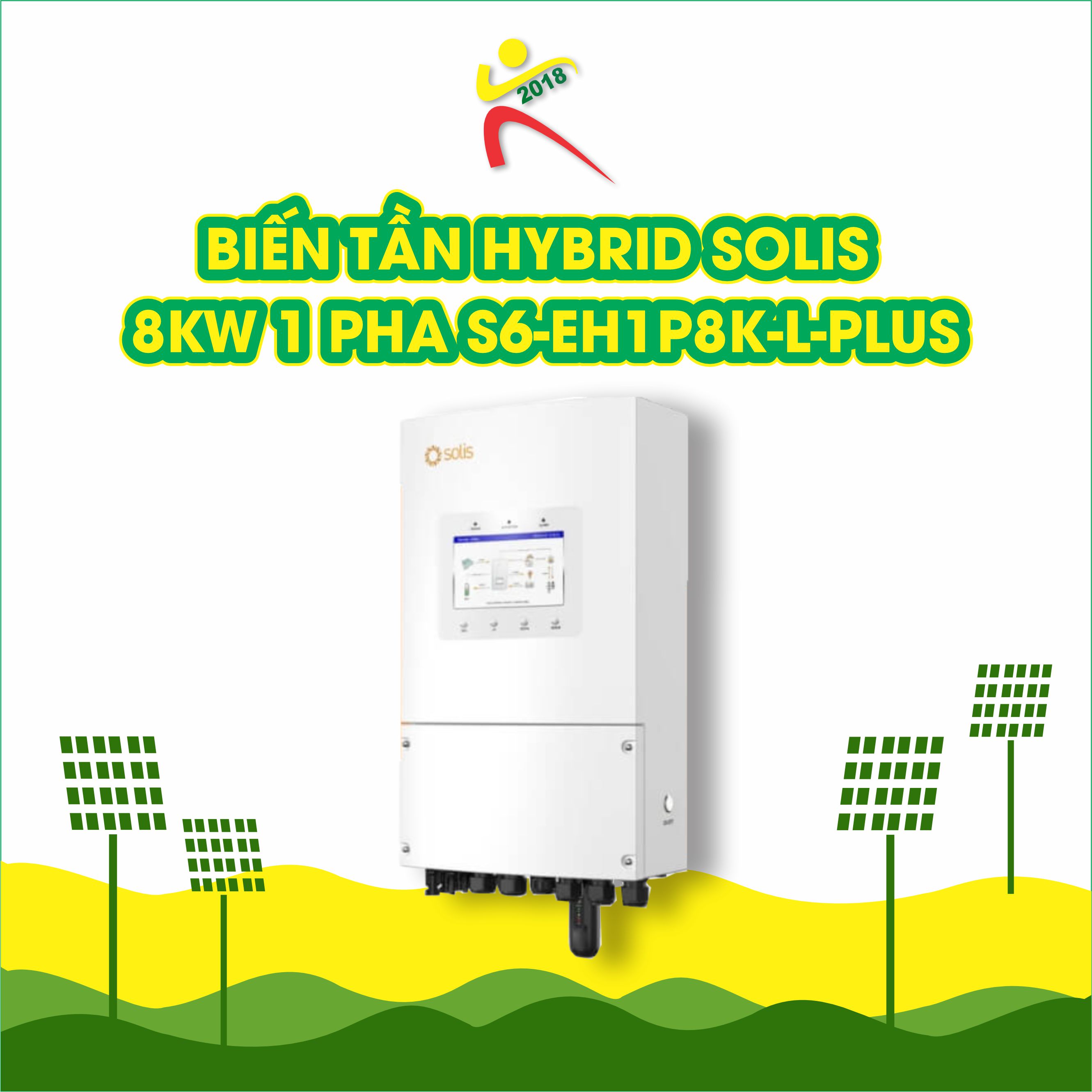 Biến tần Hybrid Solis 8kW 1 Pha S6-EH1P8K-L-PLUS