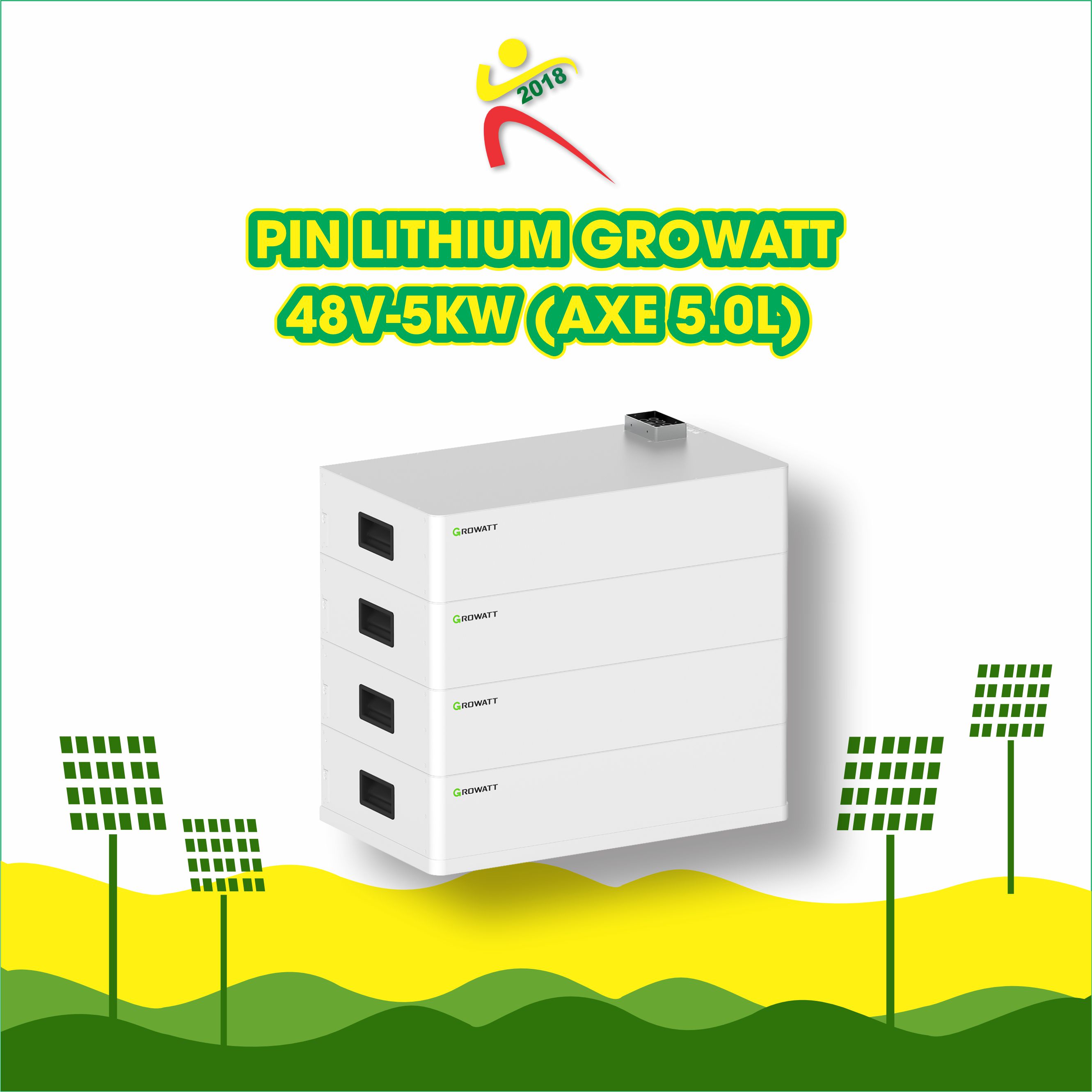 Pin Lithium Growatt 48V-5KW (AXE 5.0L)