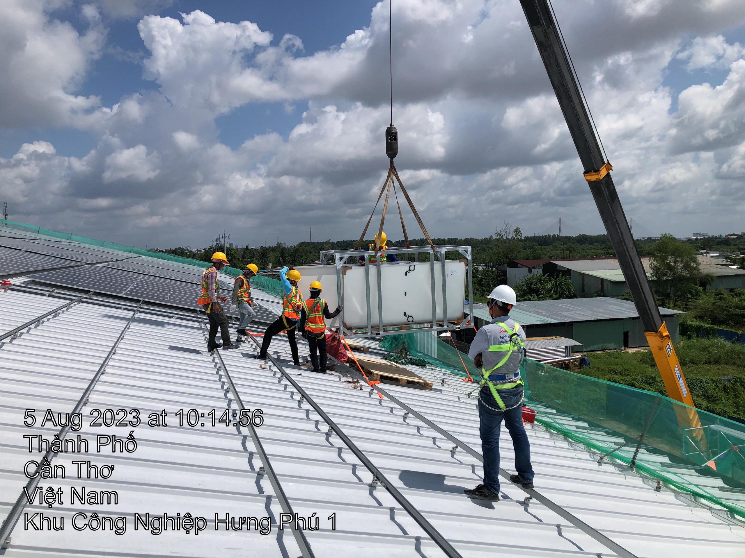 Thi công dự án điện năng lượng mặt trời Taekwang Cần Thơ